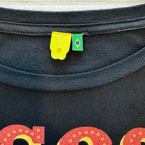 FARM Rio Graphic T-shirt Dress with Crochet Granny Square Balloon Sleeves - Picture 3 of 9